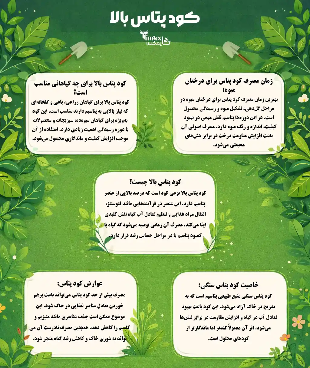کود پتاس بالا - Infographic